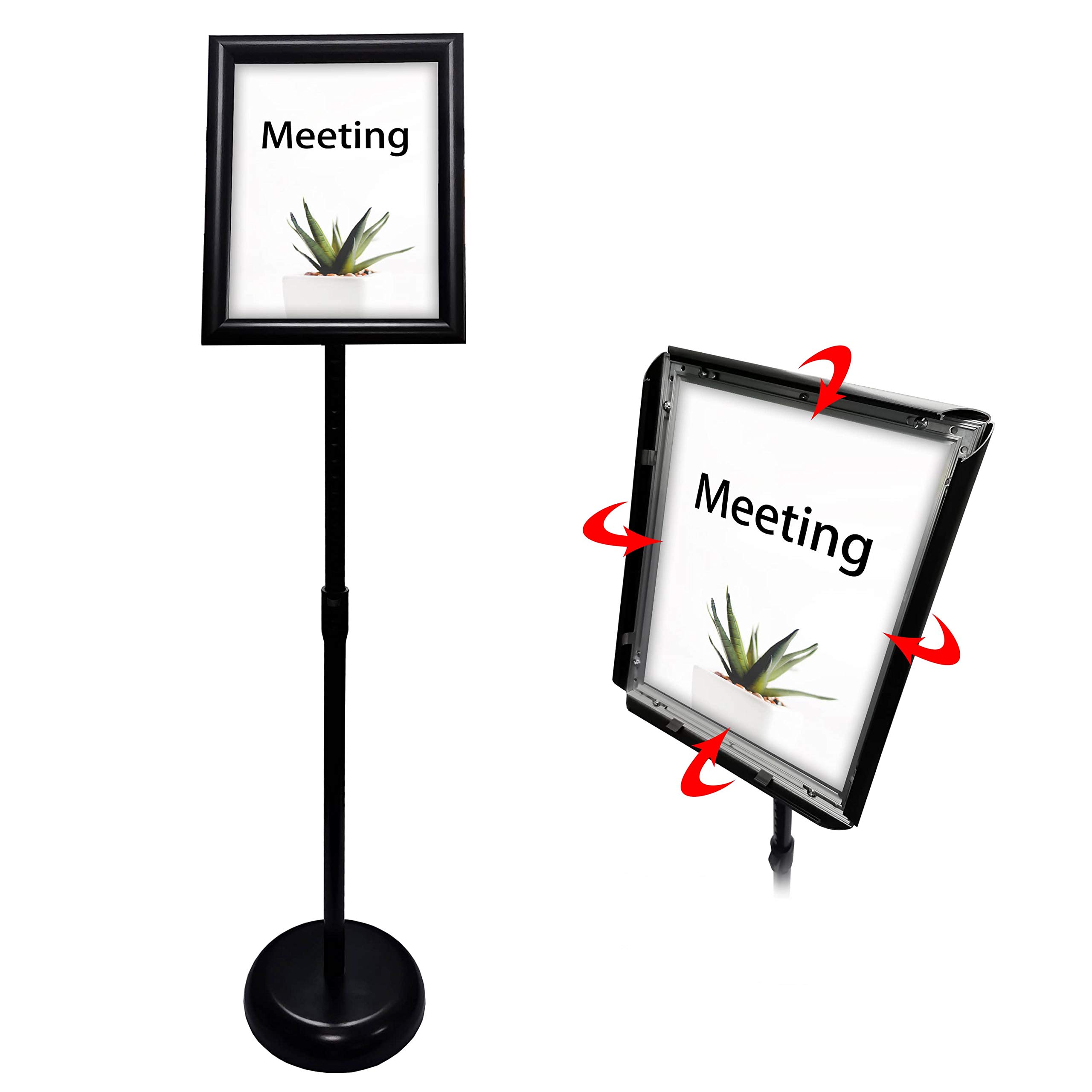 HAITIAN Sign Holder Poster Stand - Fits for 8.5 X 11 Inch Poster, Adjustable Stand Height, Poster Fr