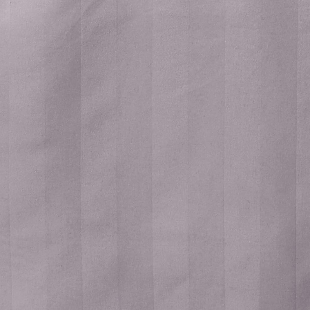 Elegant Comfort Wrinkle Free - 1500 Thread Count Egyptian Quality Stripe Bed Skirt - Pleated Tailored 14" Drop, Full, Gray
