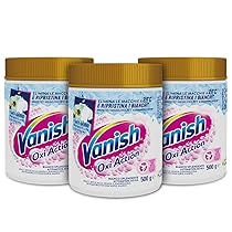 Vanish Oxi Action Multipower Polvere Bianco Splendente, Smacchiatore per Capi Bianchi, 3 Confezioni da 500 g per Bucato, Additivo Lavatrice Multiazione senza Candeggina