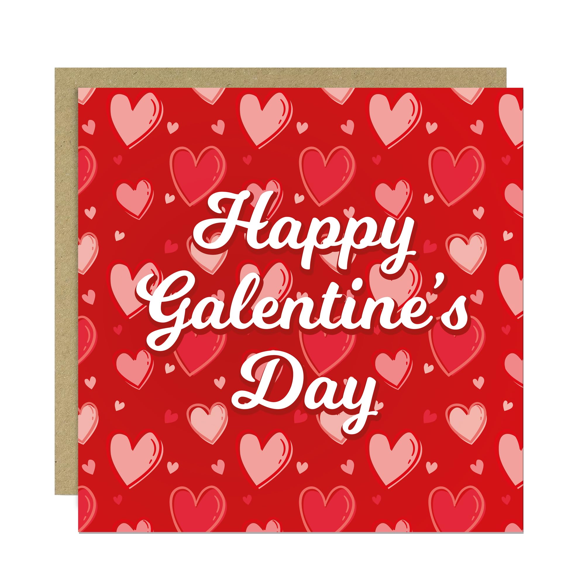 RED OCEAN Happy Galentine's Day Card For Friends Best Friends Valentines Day Cards For Friend 145x145mm With Kraft Envelope Galentines Day