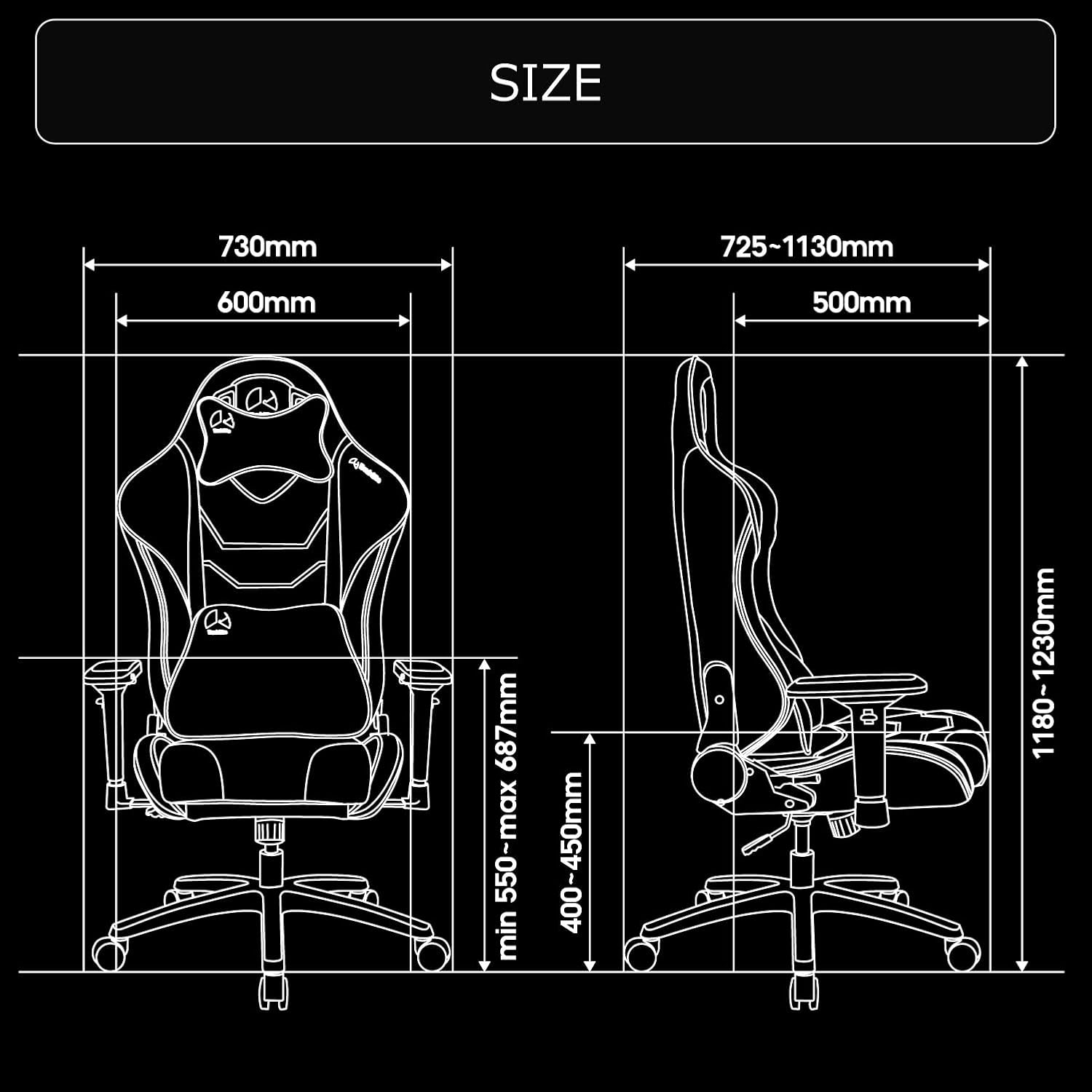 Bauhutte(バウヒュッテ) ゲーミングチェア G-530-BU, ブルー