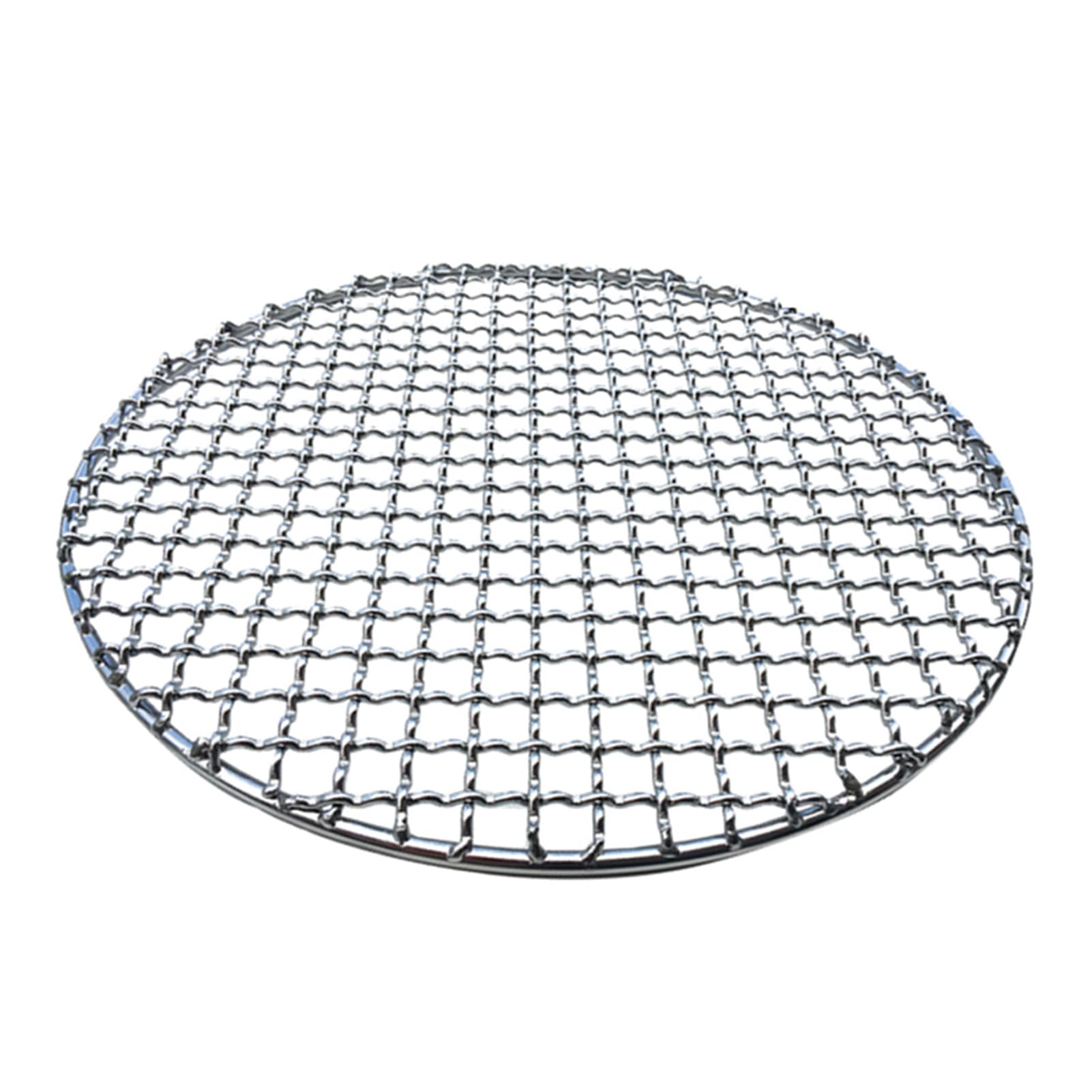 matumou Round Stainless Steel BBQ Roast Mesh Net Non- Barbecue Baking Pan
