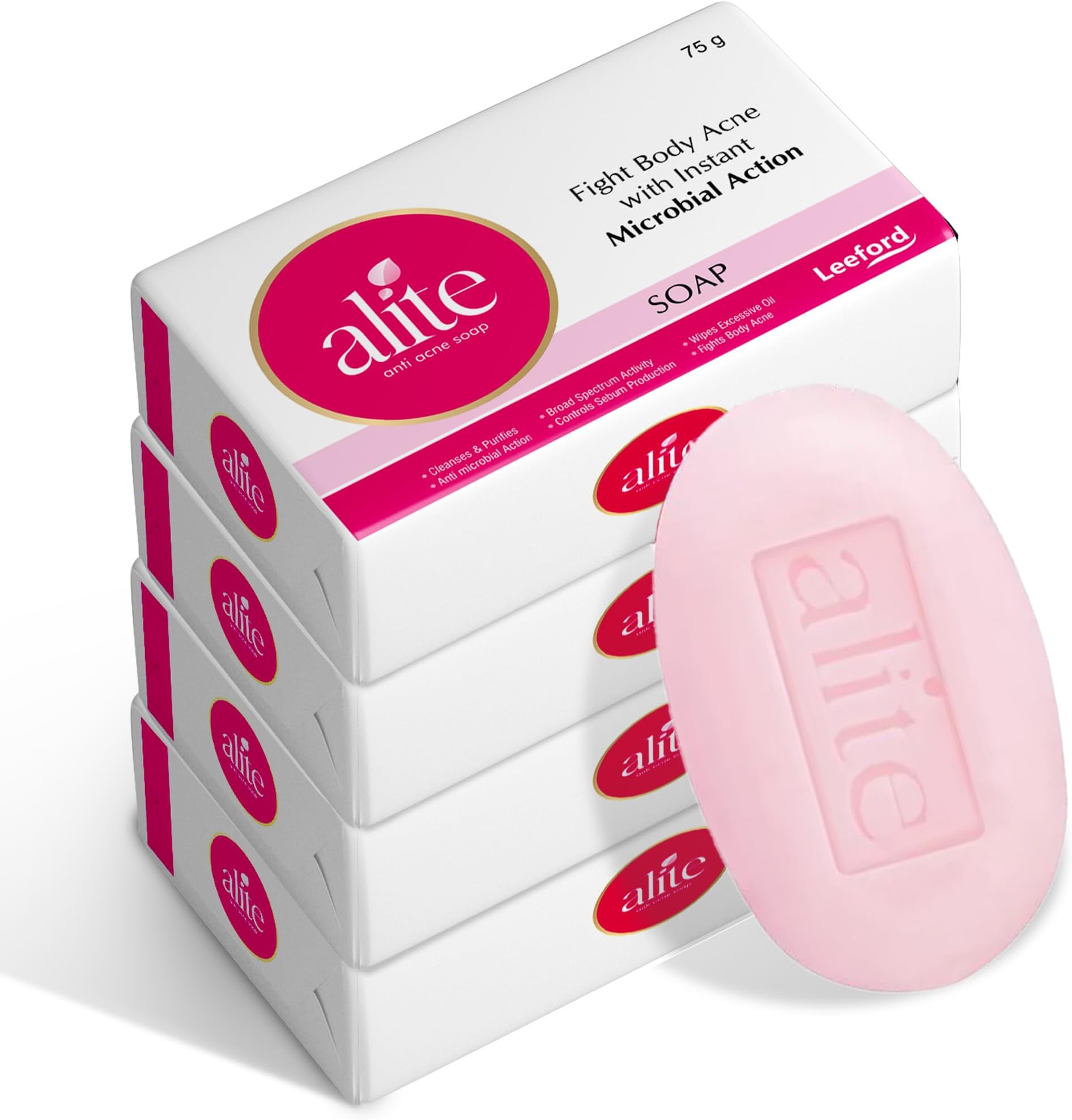 Sponsored Ad - Anti Acne Soap | Fights Body Acne with Instant Microbial Action | Removes Excess Oil & Controls Sebum Production | Deep Cleanses, Purifies & Refreshes Skin Pack of 4(75g Each)