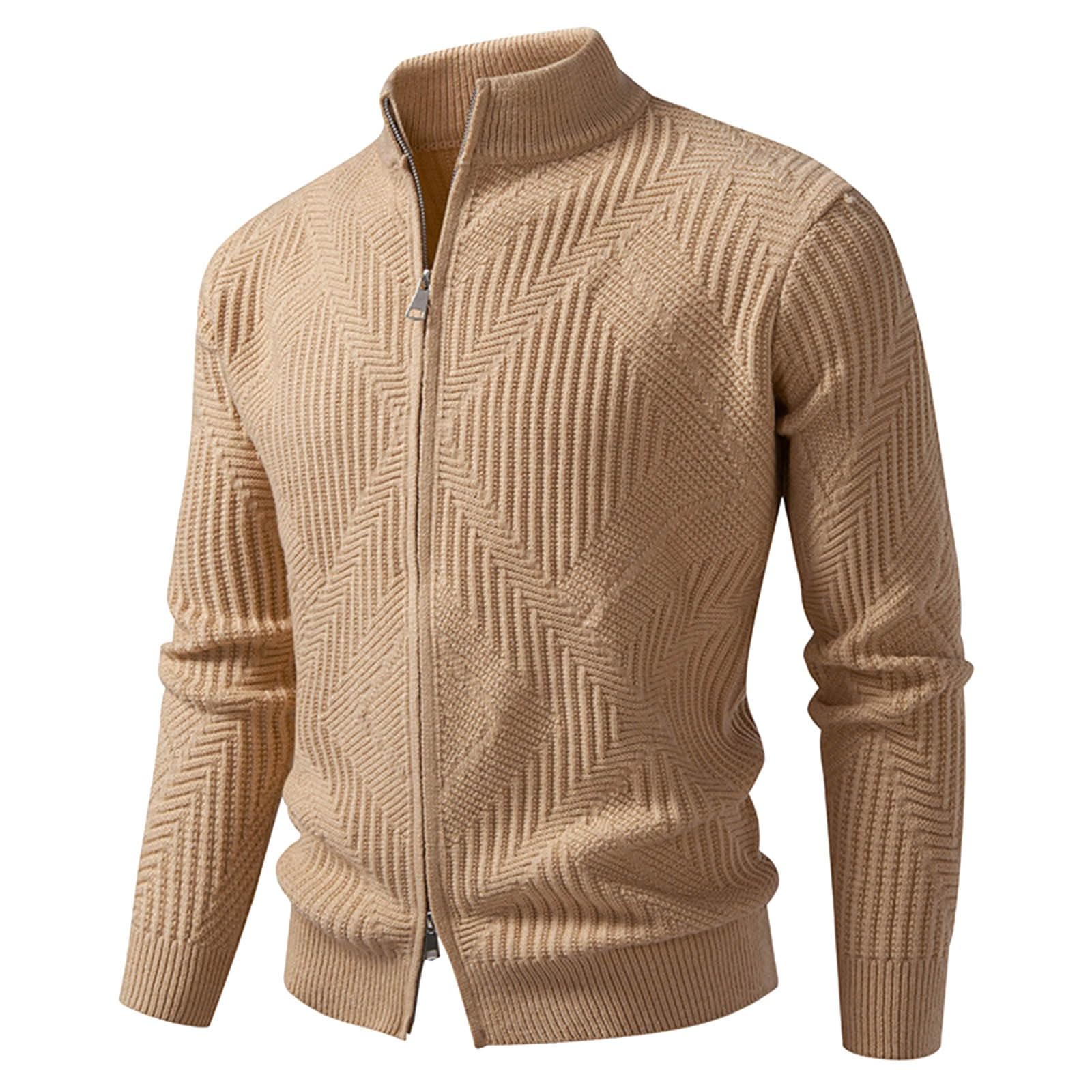 Generisch Jersey de invierno con cuello alto con cremallera de manga larga con forro polar para clima frío al aire libre