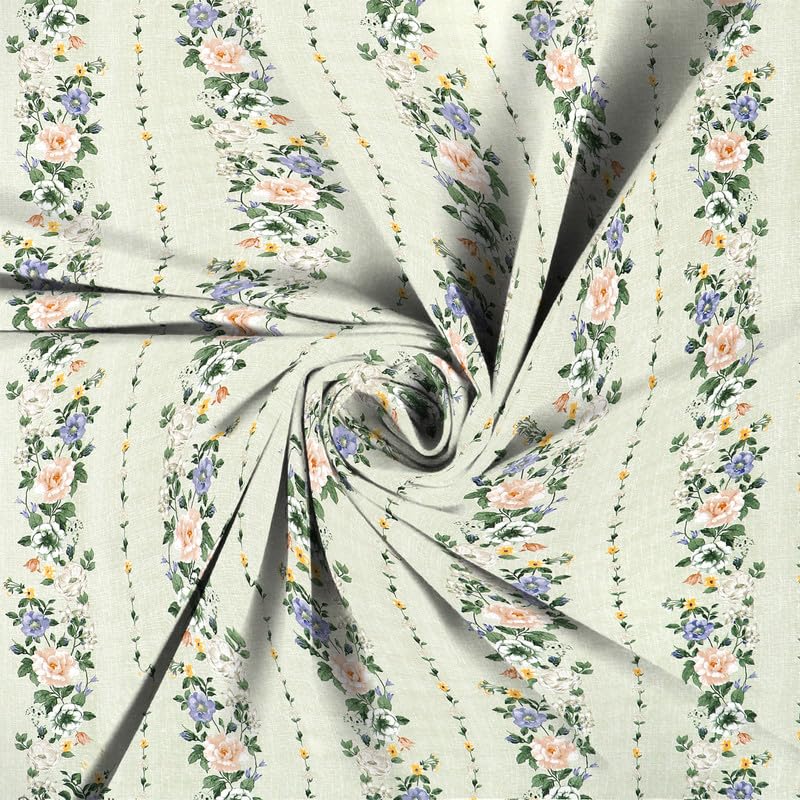 Image of la'amour Cotton All Round Elastic Fitted Bedsheets with 1 Pillow Cover|Single Mattress Bed Breathable| Longlasting | Supersoft Size - 36 x 72 + 6 inches (Color -Green Leaf)