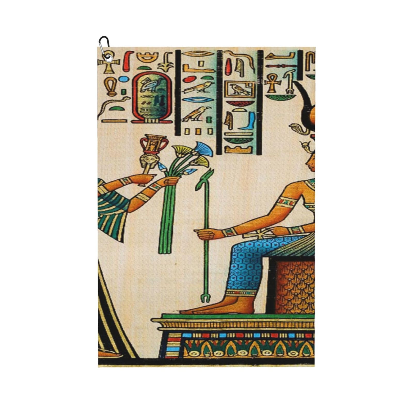 Oudrspo Egyptian Microfiber Golf Towel with Carabiner Clip, 16x24 Inch Absorbent Waffle Weave Towel for Golf Bags