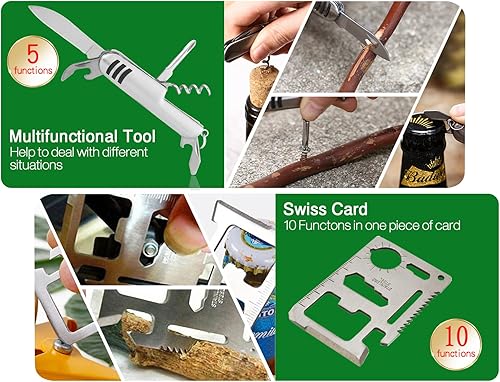 Miniatura 2 de Kit de primeros auxilios para lancha con herramientas de supervivencia, 123 piezas impermeables de emergencia con hebillas, accesorios compactos de