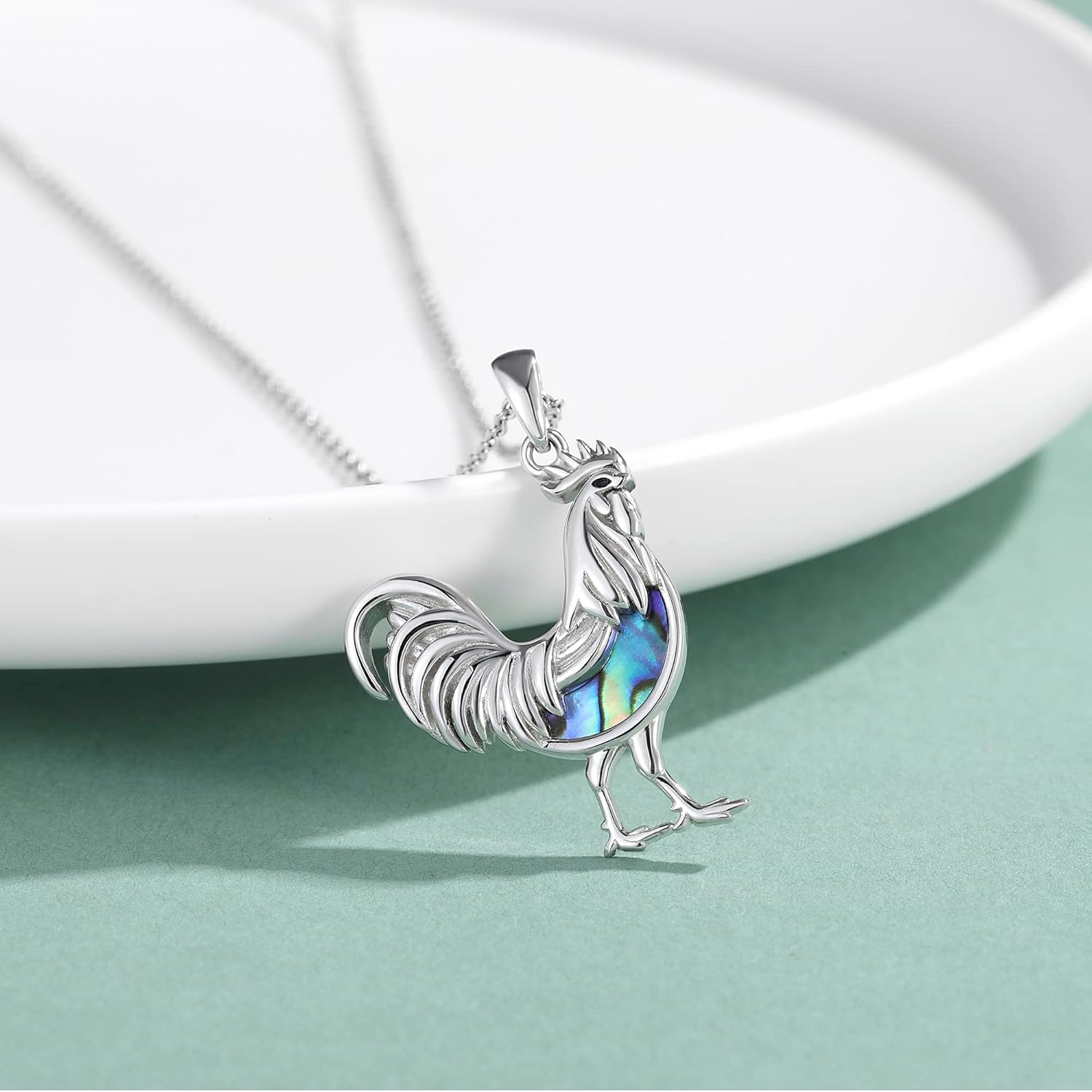 YAFEINI Cute Animal Necklace S925 Sterling Silver Panda/Fox/Chihuahua/Cow/Dachshunds/Hummingbird/Owl/Horse/Rooster Pendant Necklace Jewelry Gifts for Women Female Mom - Image 3