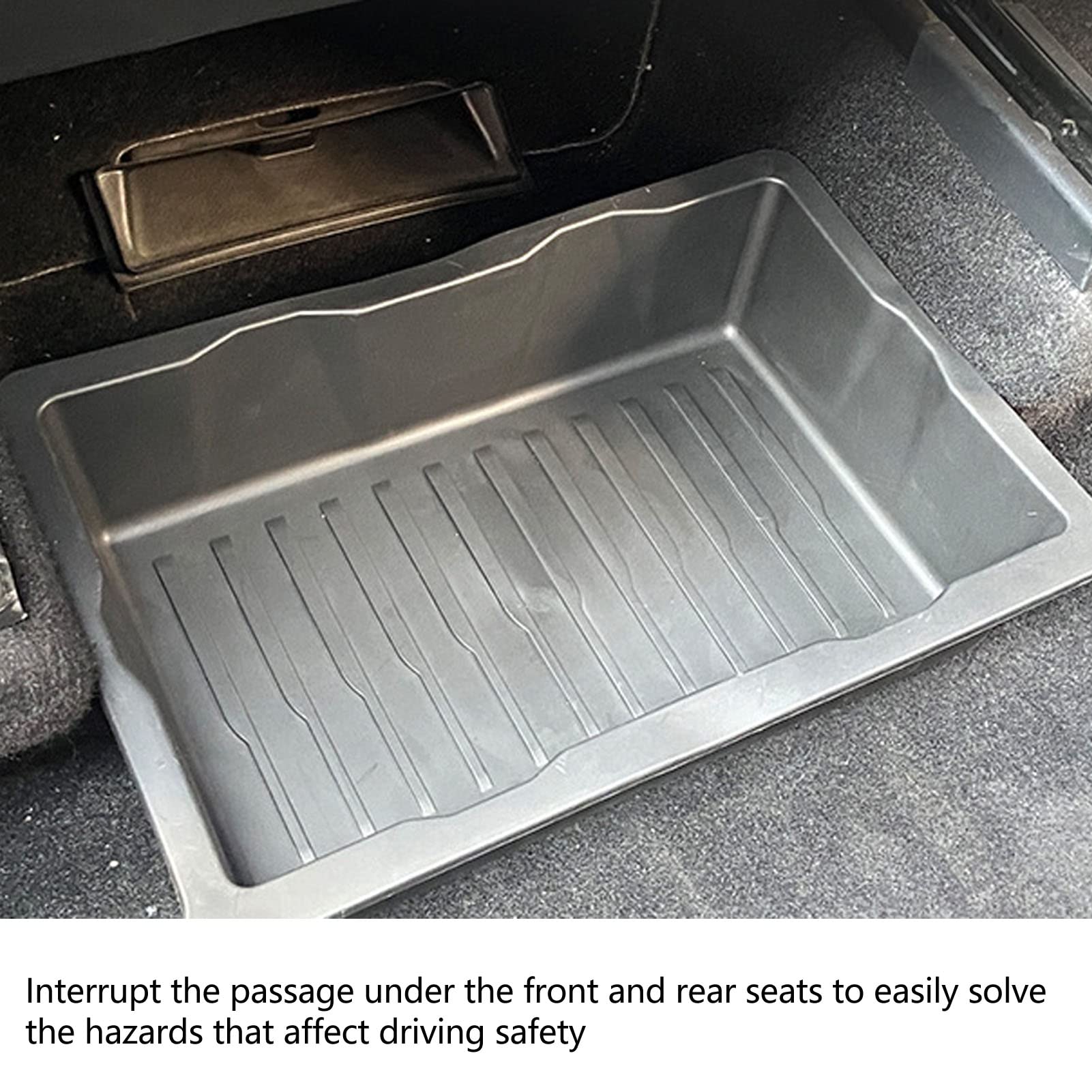 2 Piezas Debajo De La Caja Del Almacenamiento Del Asiento, Bajo el asiento de almacenamiento contenedor de almacenamiento Bins, Bandeja de almacenamiento oculta para Model Y