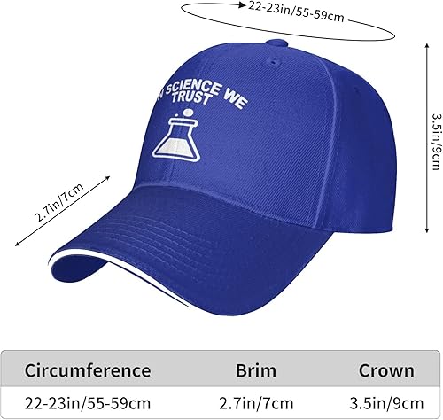 Miniatura 6 de in Science We Trust - Gorra de béisbol con texto en inglés "We Trust", gorra de béisbol para papá, clásica, ajustable, unisex, para adultos,