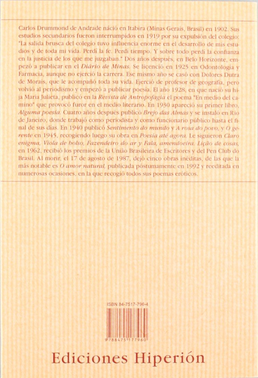 El amor natural = O amor natural (Poesía Hiperión)