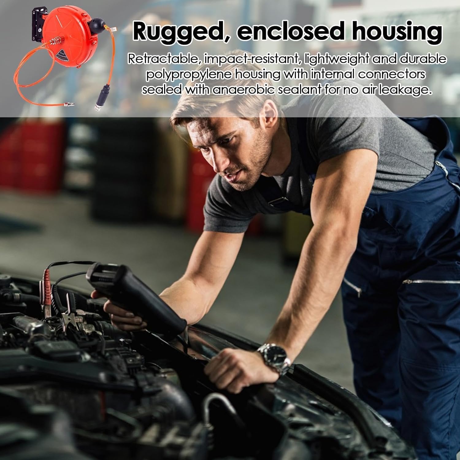 T&S Brass 5HR-232-12-A Hose Reel, Open, Powder Coated Steel, 3/8