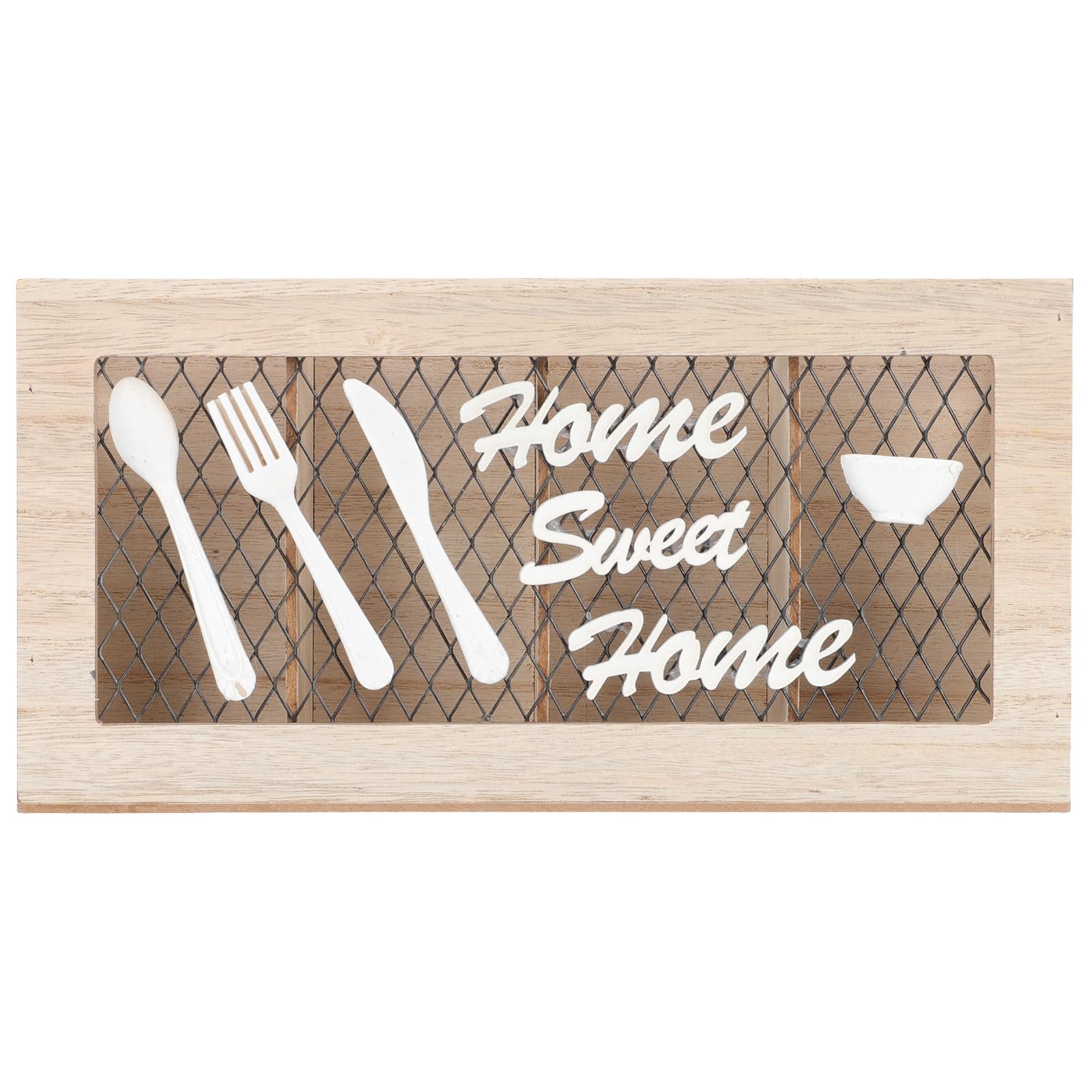 SEWACC Porte-Couverts en Bois Naturel 30x15x8 Cm Compartiments Multiples, Organisateur Rustique pour Couverts et Ustensiles Cuisine, Boîte de Rangement Pratique Maison Salle à Manger