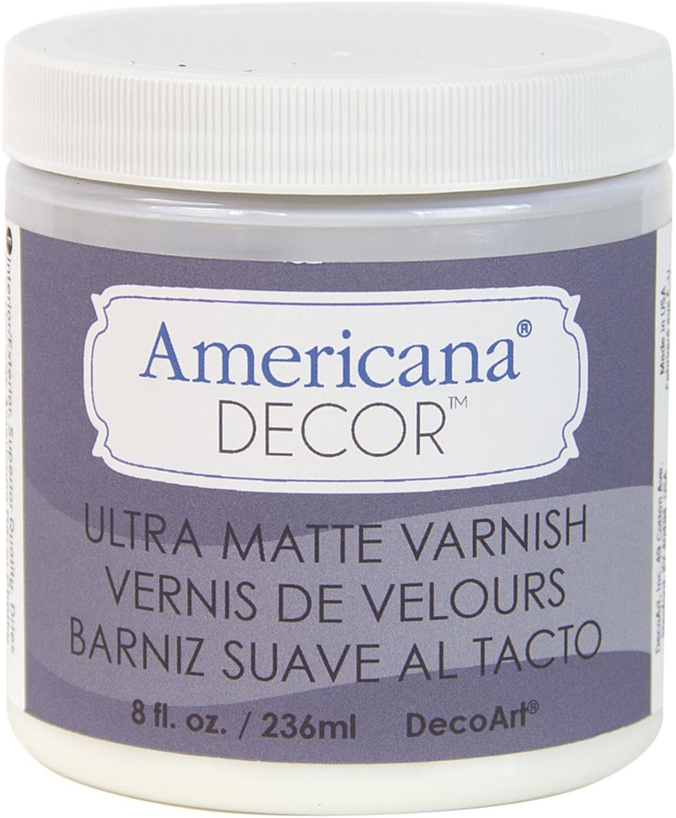 DecoArt Varnish, 8-Ounce, Ultra Matte,Off-White