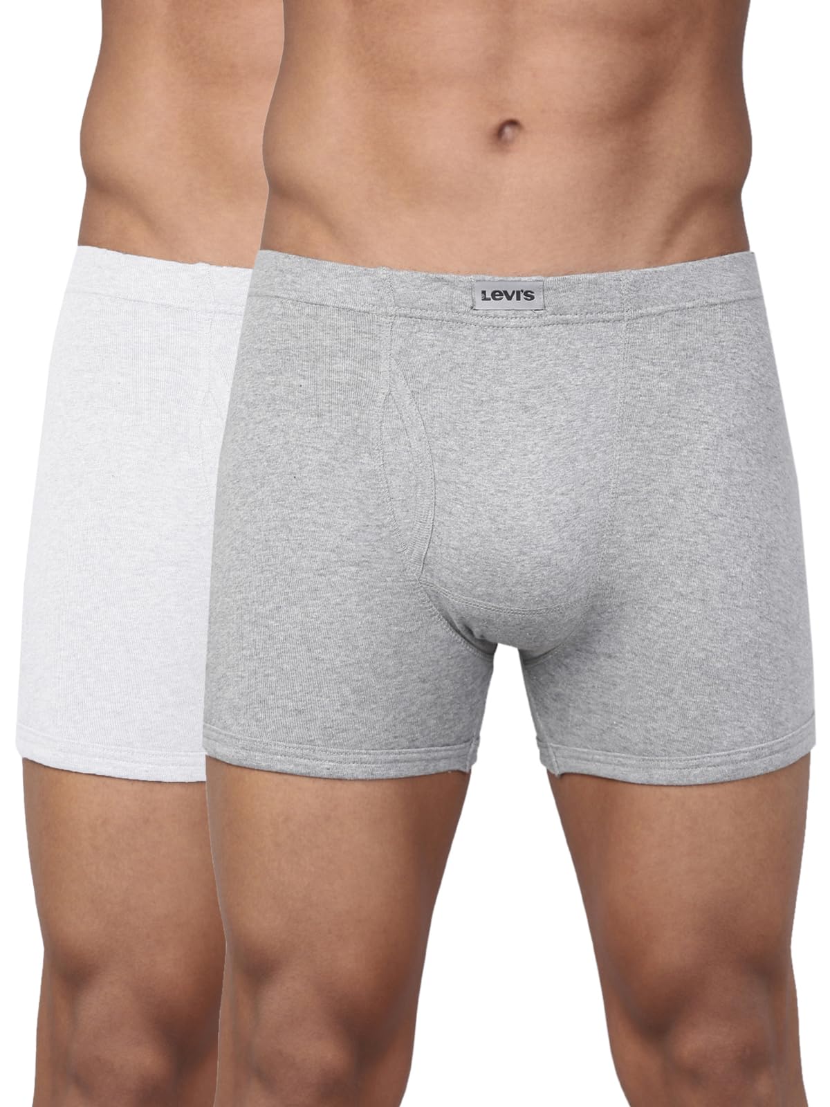 levi's Men's Cotton Solid Brief (Pack Of 2) (#010-Boxer Brief-Wht/Lt Gmel-P2_White, Lt. Grey Melange-L)-picture-34
