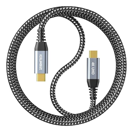 ZeroneTeck USB Data Cable 20Gbps 3FT, USB C 3.2 Gen 2X2 4K@60Hz Video UHD