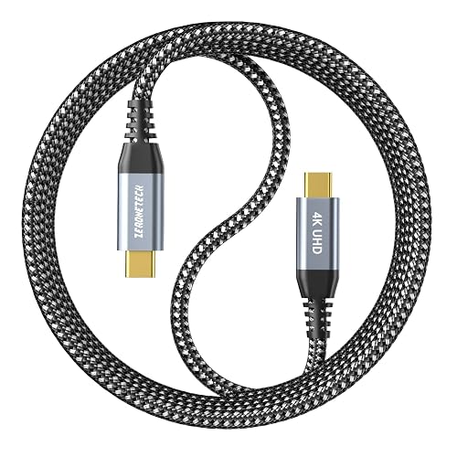 ZeroneTeck USB C Data Cable 20Gbps 3FT, USB C 3.2 Gen 2X2 4K@60Hz Video UHD | USB C Monitor Display Cable, Type C 100W PD Charging E-Marker Chip, for iPhone 17, MacBook, SSD, ARZOPA, KYY Portable Monitor