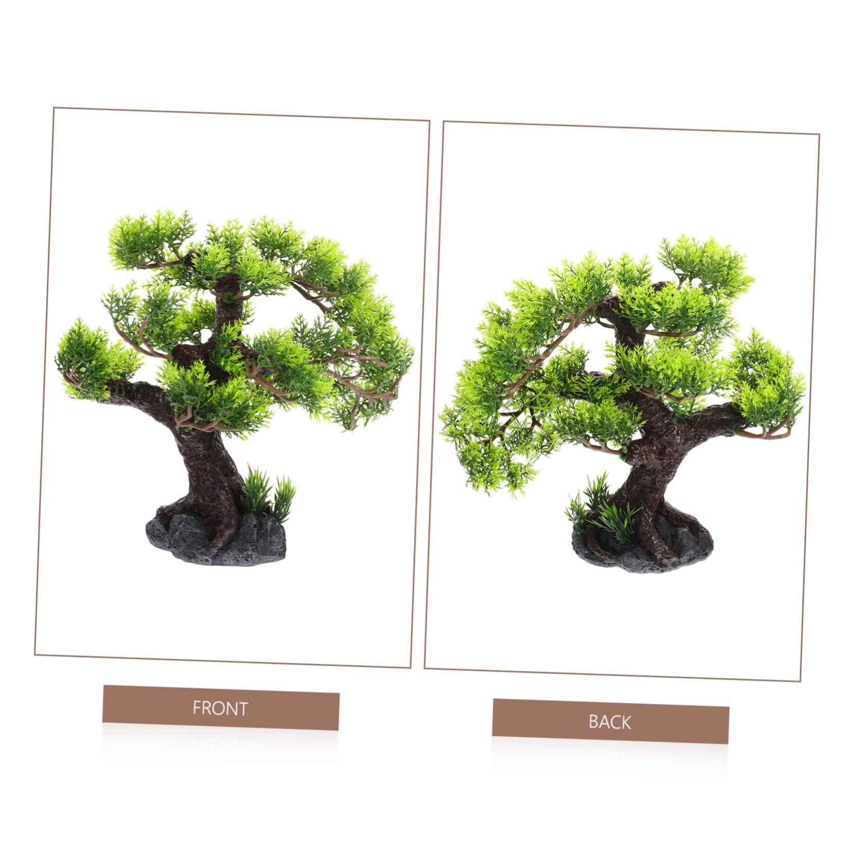 Hohopeti Artificial Aquarium Tree Decor Plant Fish Tank Decoration Simulated Tree Ornament for Freshwater and Aquariums