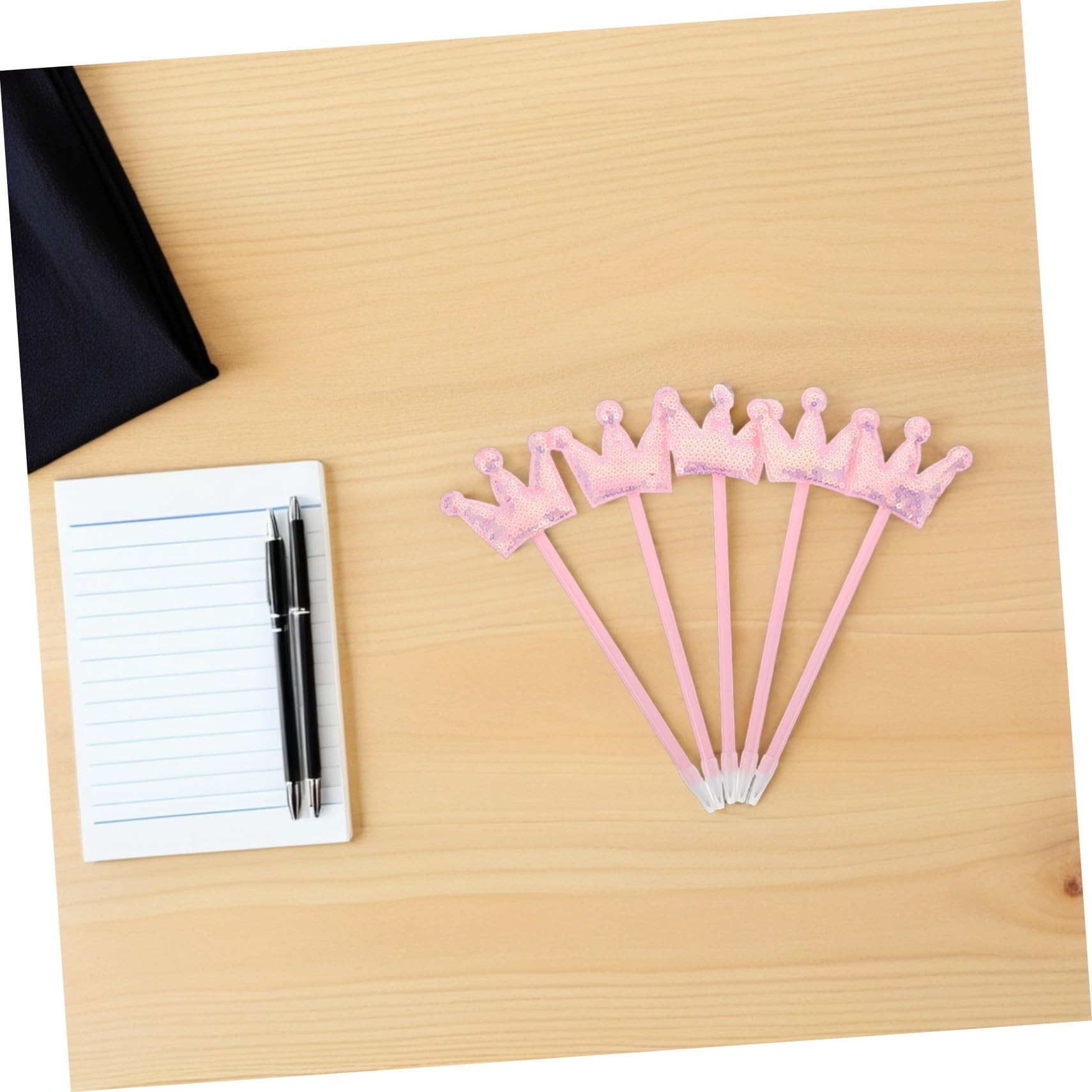 HOMSFOU 5pièces Stylos à Bille Bling pour Femmes Stylos Gel à Paillettes à Spirale à Paillettes Fournitures Scolaires Bureau