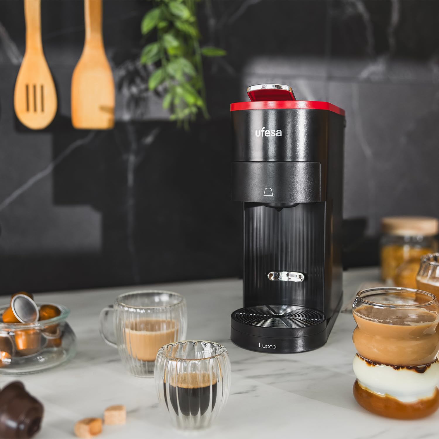Ufesa Lucca Macchina da caffè multicapsula per caffè macinato e capsule