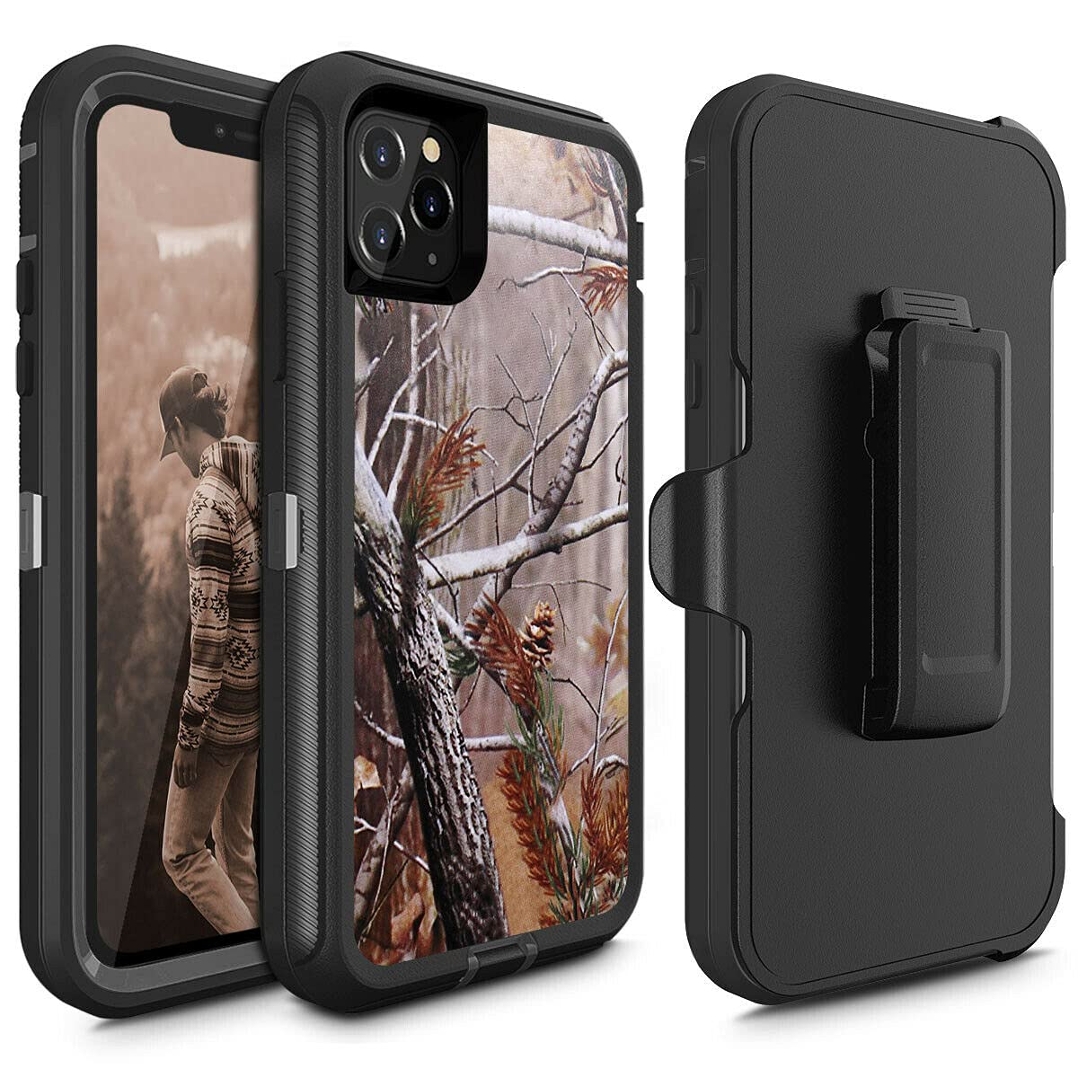 Fastsun Defender Case Designed for iPhone 12 Mini, Protective Defender Shockproof Hybrid Case Dual Layer Design Hard Cover Compatible with iPhone 12 Mini 5.4