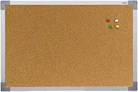 Quadro de Aviso Cortiça Moldura Mdf Alumínio Soft STALO, 60x40