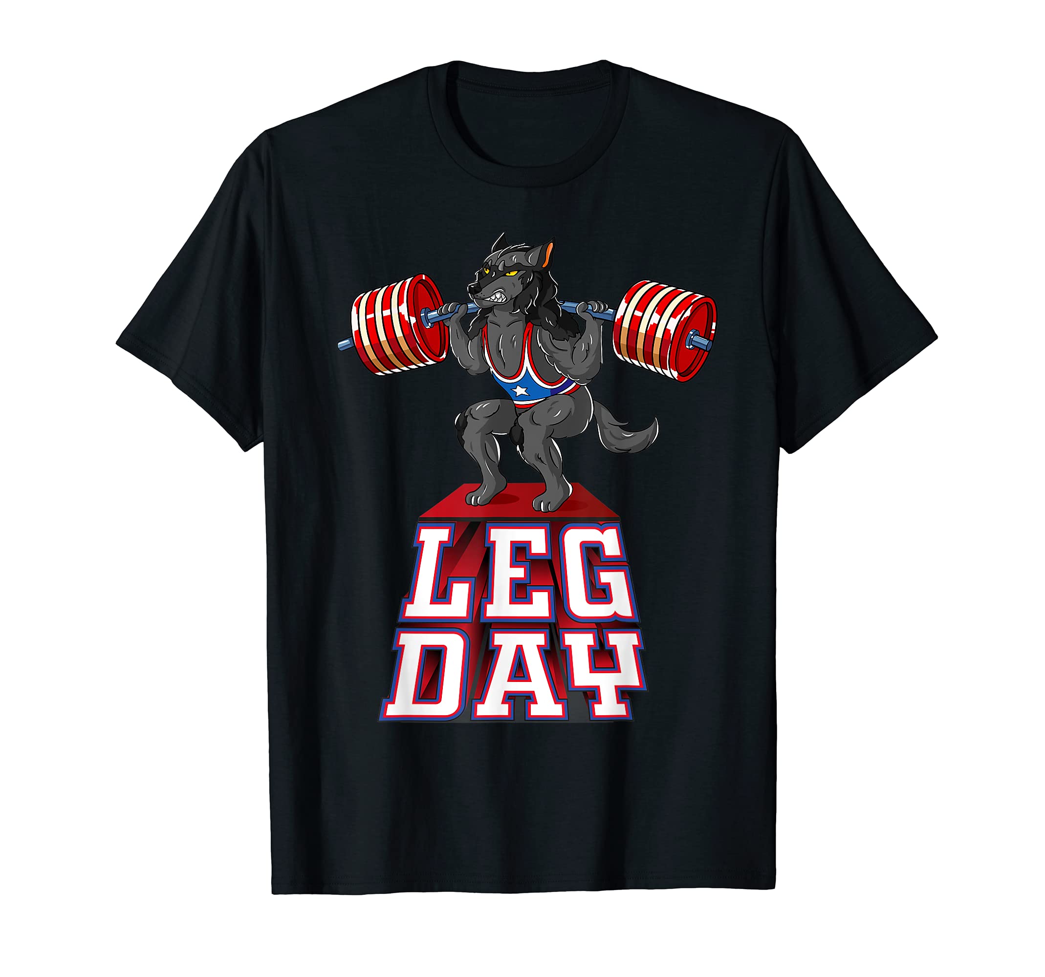 Check out my other wolf T-shirtsLeg Day wolf Weight Lifting Squat Gym  Training T-Shirt