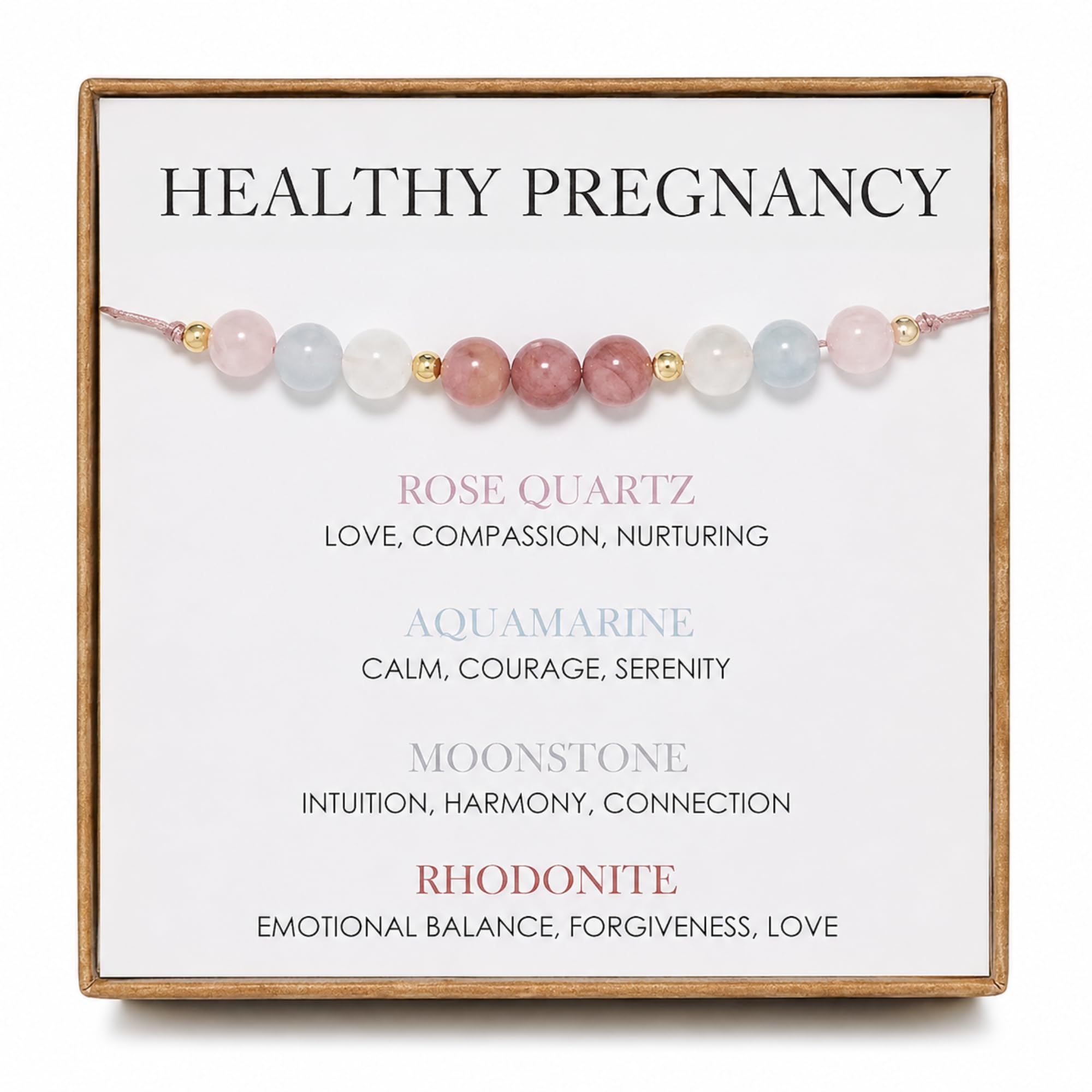 Mom To Be Gift Bracelet for Pregnant Women | Baby Shower & Godh Bharai Gift | Expecting Mother Crystal Bead Bracelet with Meaning Card-image-39