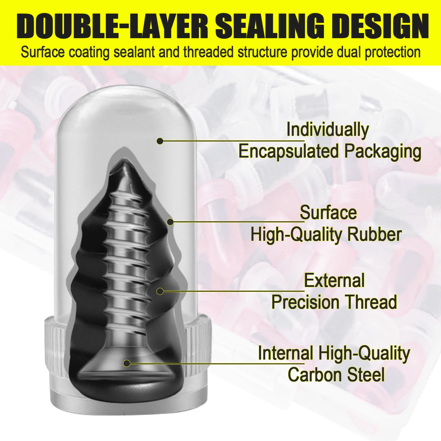 61 PCS Tire Plugs Screw Type, Reliable Screw in Tire Repair Plugs with a Screwdriver, Quick Tool Tire Plugs, Screw Tire Plug Kit, Tire patch kit for cars, motorcycles, trucks, tractors, and bicycles - 5