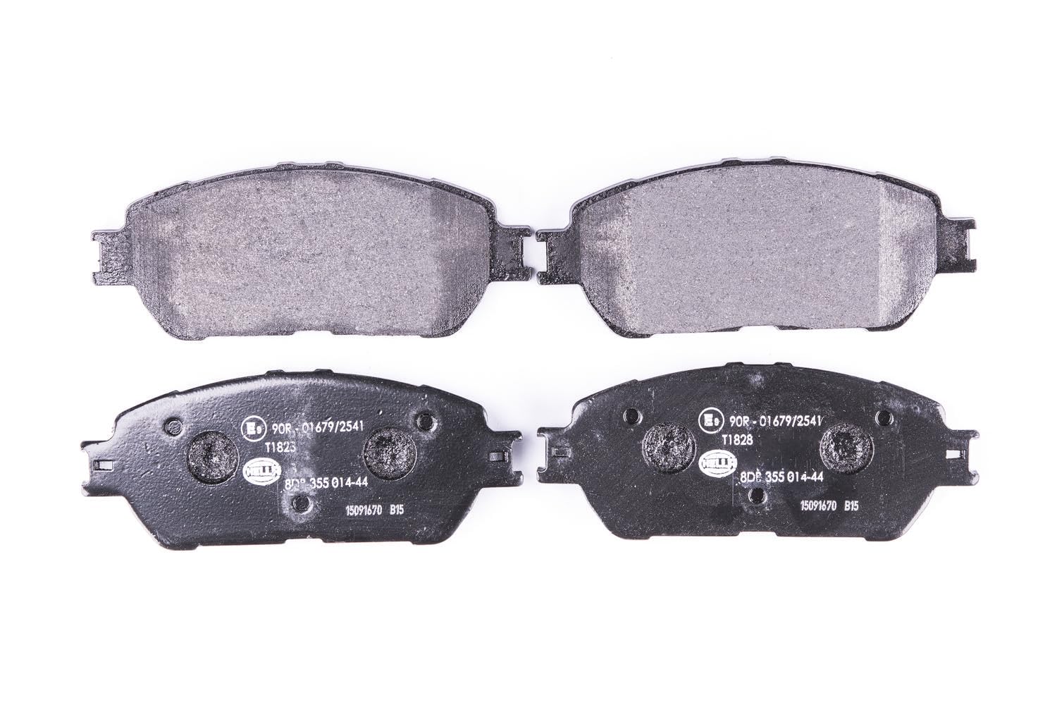 HELLA 8DB 355 014-441 Brake pad set - prepared for wear indicator - T1828 - for e.g. LEXUS / TOYOTA