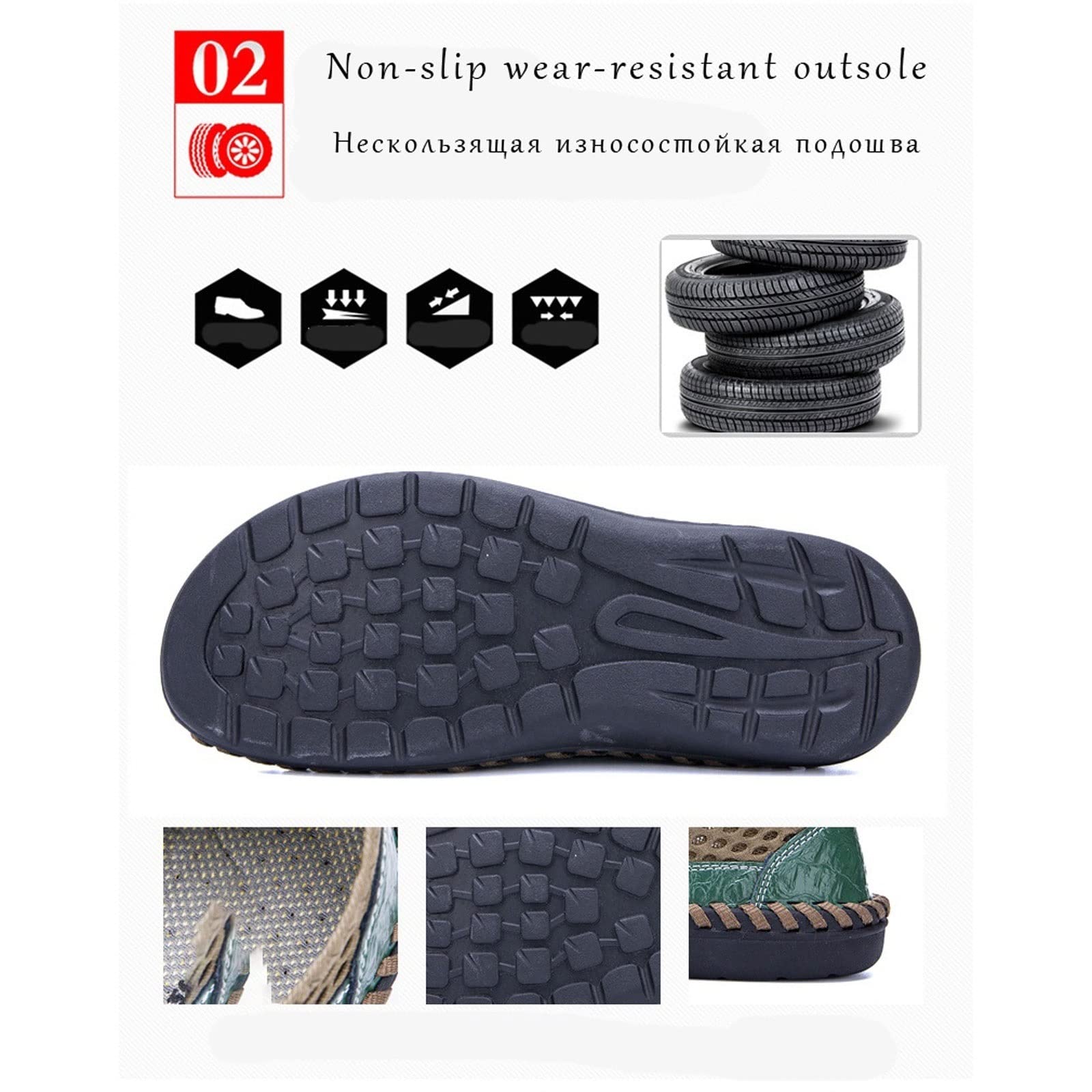 Sandały męskie buty misowe skórzane buty skórzane buty skórzane męskie buty na zewnątrz oddychają ręcznie robione mieszkania Summer Sneakersschwarz, 11,5 UK