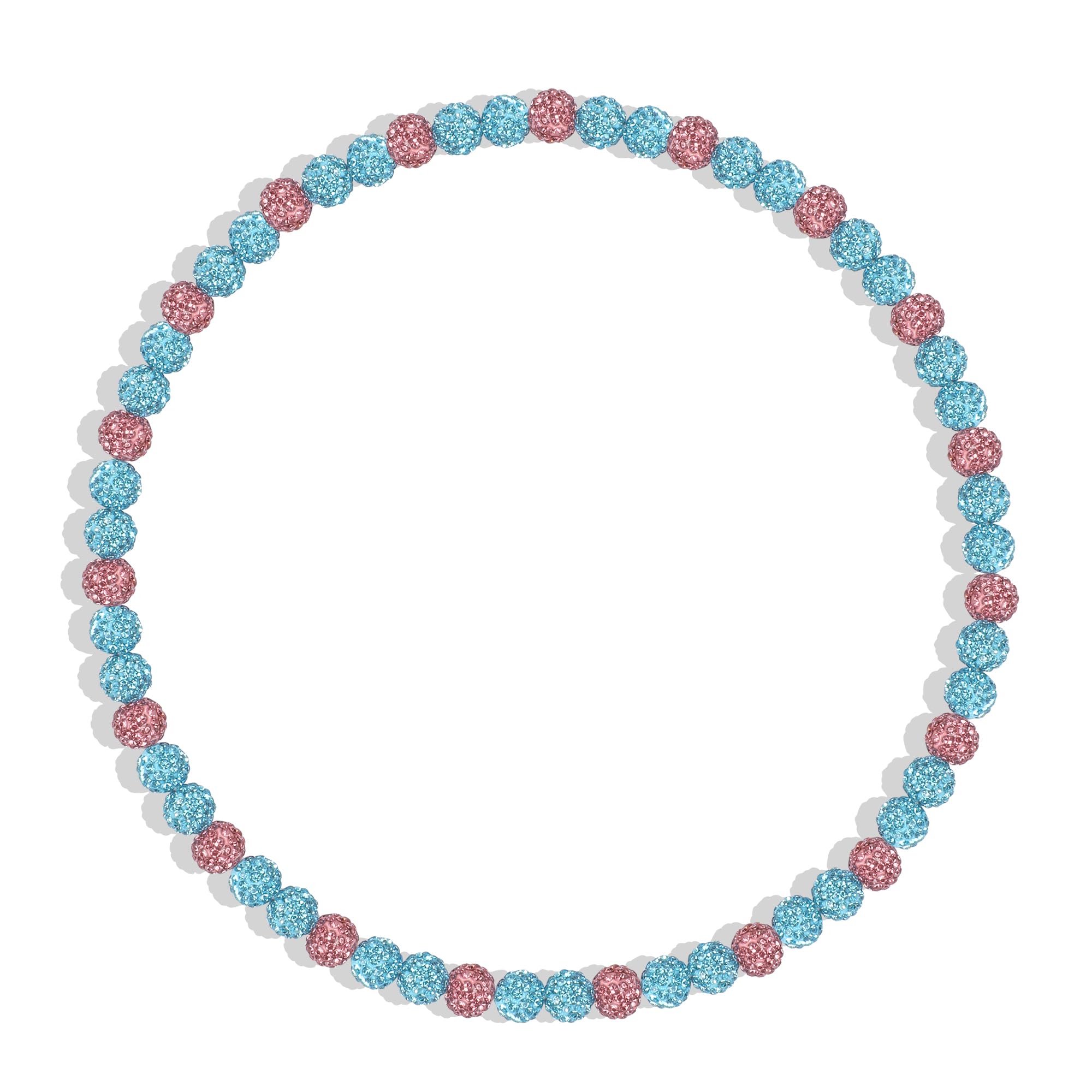 EXPHAIN Philadelphia Phils Baseball Necklace For Men Women Baseballer Inspired Beaded Necklace Unisex Rhinestone Discoball Necklaces Jewelry-gift for