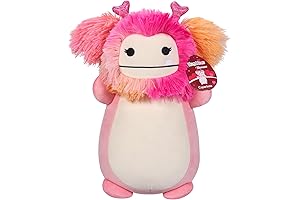 Squishmallows HugMees: Caparinne, the Pink Bigfoot with a Heart Headband