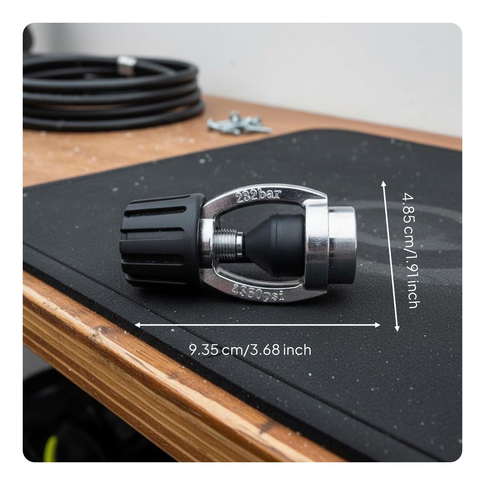 Adattatore Subacqueo Accessorio Erogatore Convertitore Immersione Valvola Ottone Lavorazione Resistente Adatto per Attrezzatura Sub Viaggio E Attività Subacquee, Sabbiate