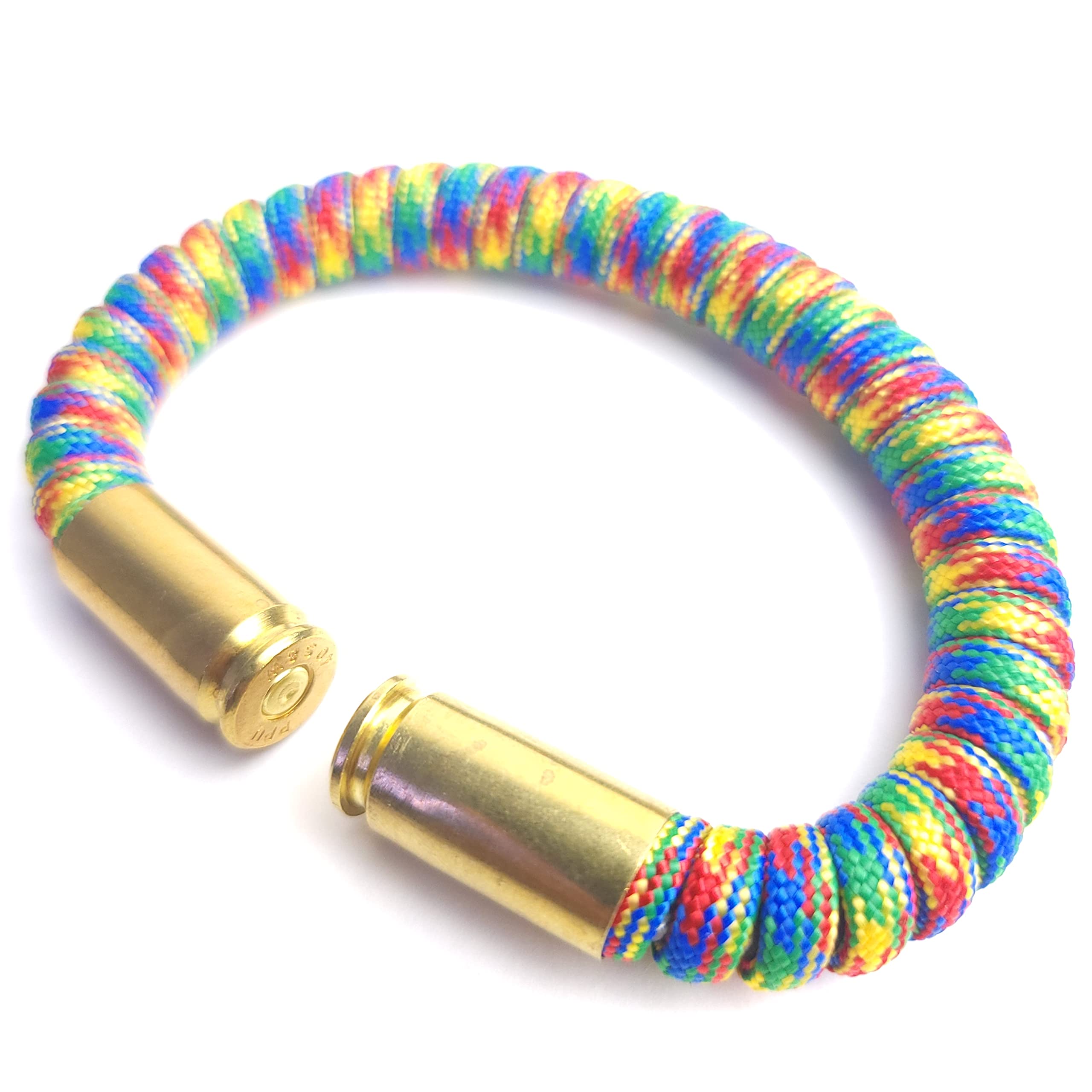 Autism Awareness Paracord 40 Caliber Bullet Casing Bracelet