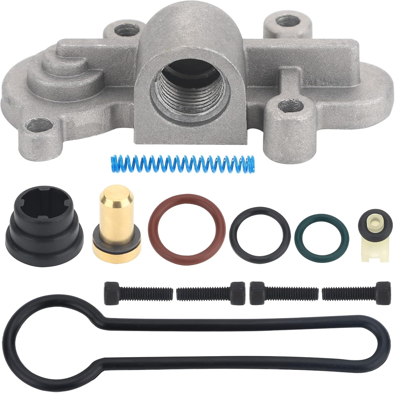 6.0 Blue Spring Kit Upgrade - Fuel Injection Pressure Regulator Kit - Fits for 2003 2004 2005 2006 2007 F250, F350, F450, F550 Replaces# 3C3Z-9T517-AG, 3C3Z9T517AG