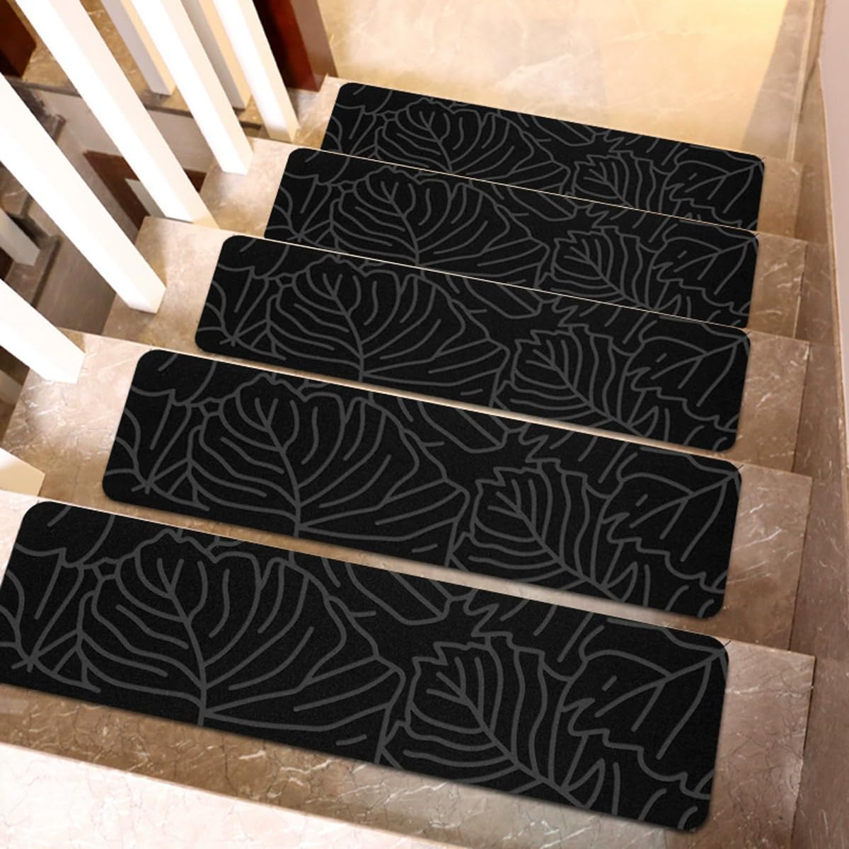 Tapetes para escaleras de seguridad de madera con acabado de alta densidad