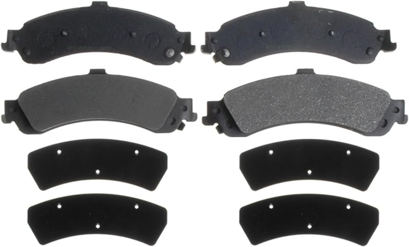 Silver Rear Brake Pad Set with Wear Sensor 14D834M | GM 19286124 Semi-Metallic Rear Brake Pads for Select Cadillac, Chevy, Chevrolet, GMC, and more