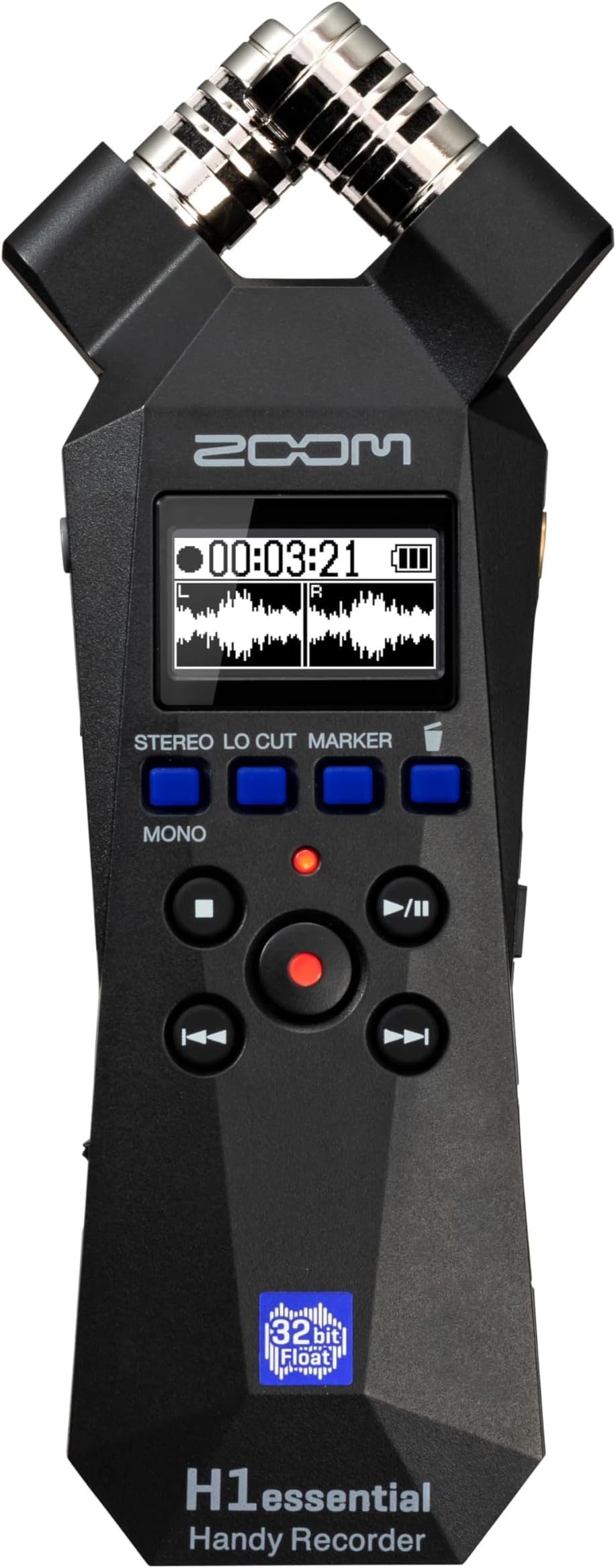 Zoom H1 Essential Handheld Recorder for Musicians, Podcasters &amp; Filmmakers with Stereo Microphones, 32-Bit Float, USB Microphone Mode (Pack of 10)