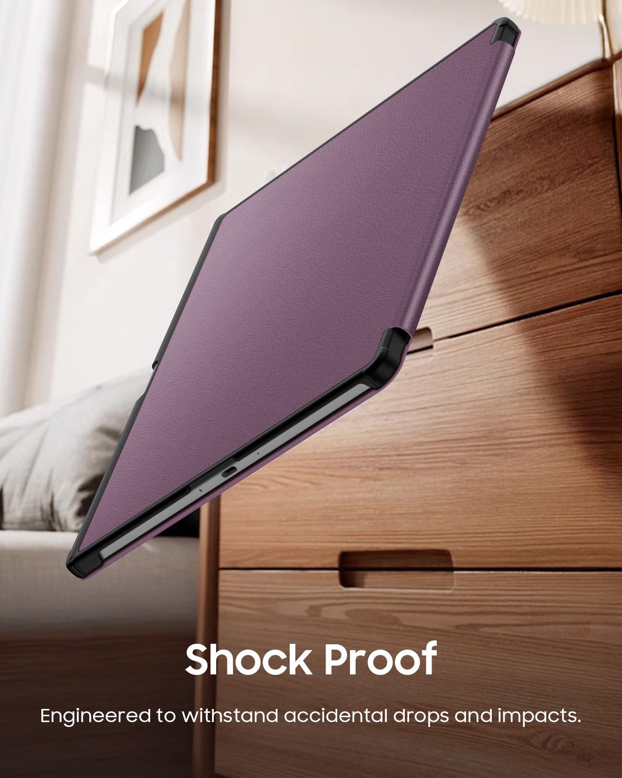 FINTIE Slim Case for 11" Kindle Scribe 3rd Generation 2025 and Kindle Scribe Colorsoft 1st Generation 2025 - [Built-in Pen Holder] Lightweight PU Leather Folio Cover Auto Sleep Wake, Purple — view 9