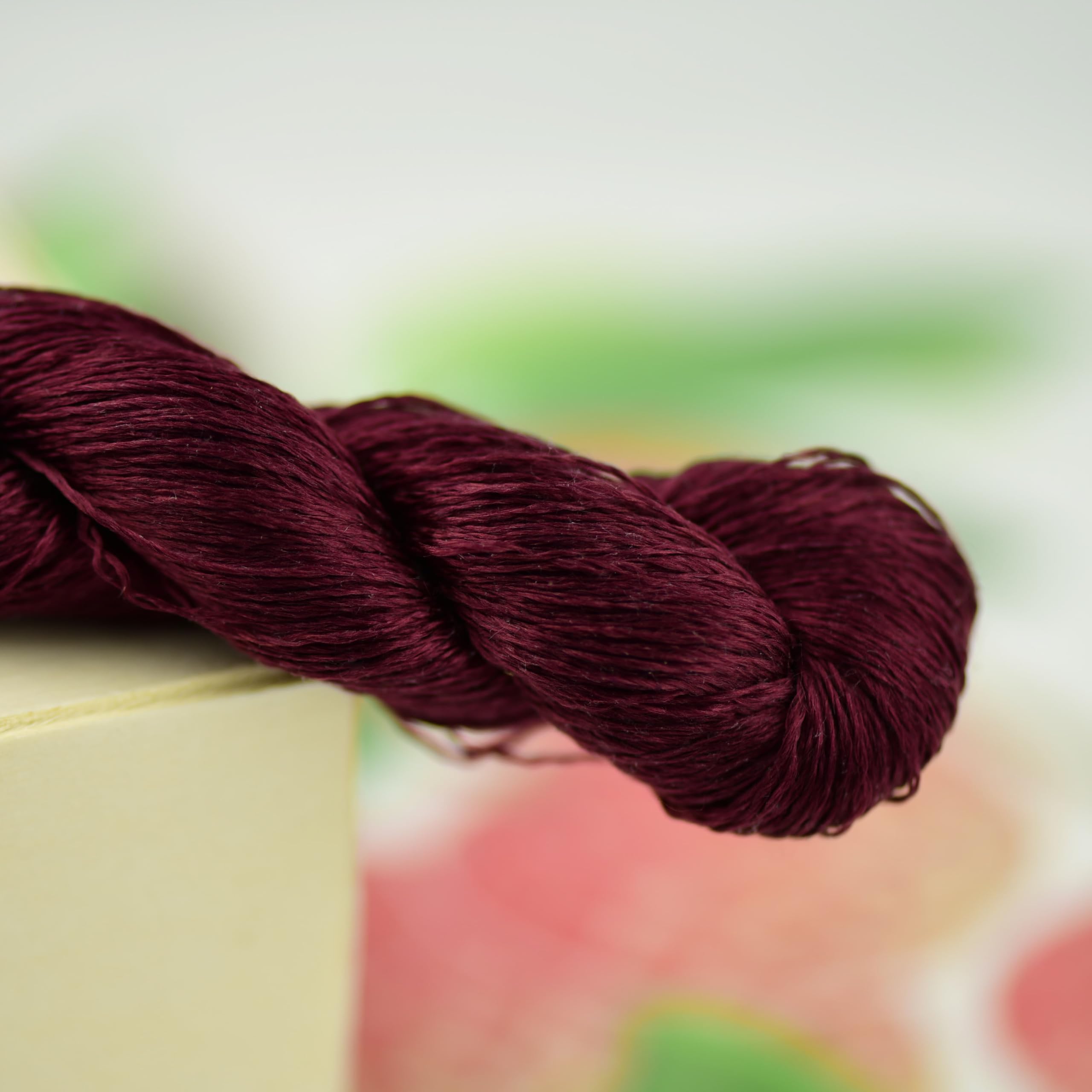 Natural 100% Mulberry Silk Thread, Handmade Embroidery Silk Thread Floss (03) (11, 440 Meters)