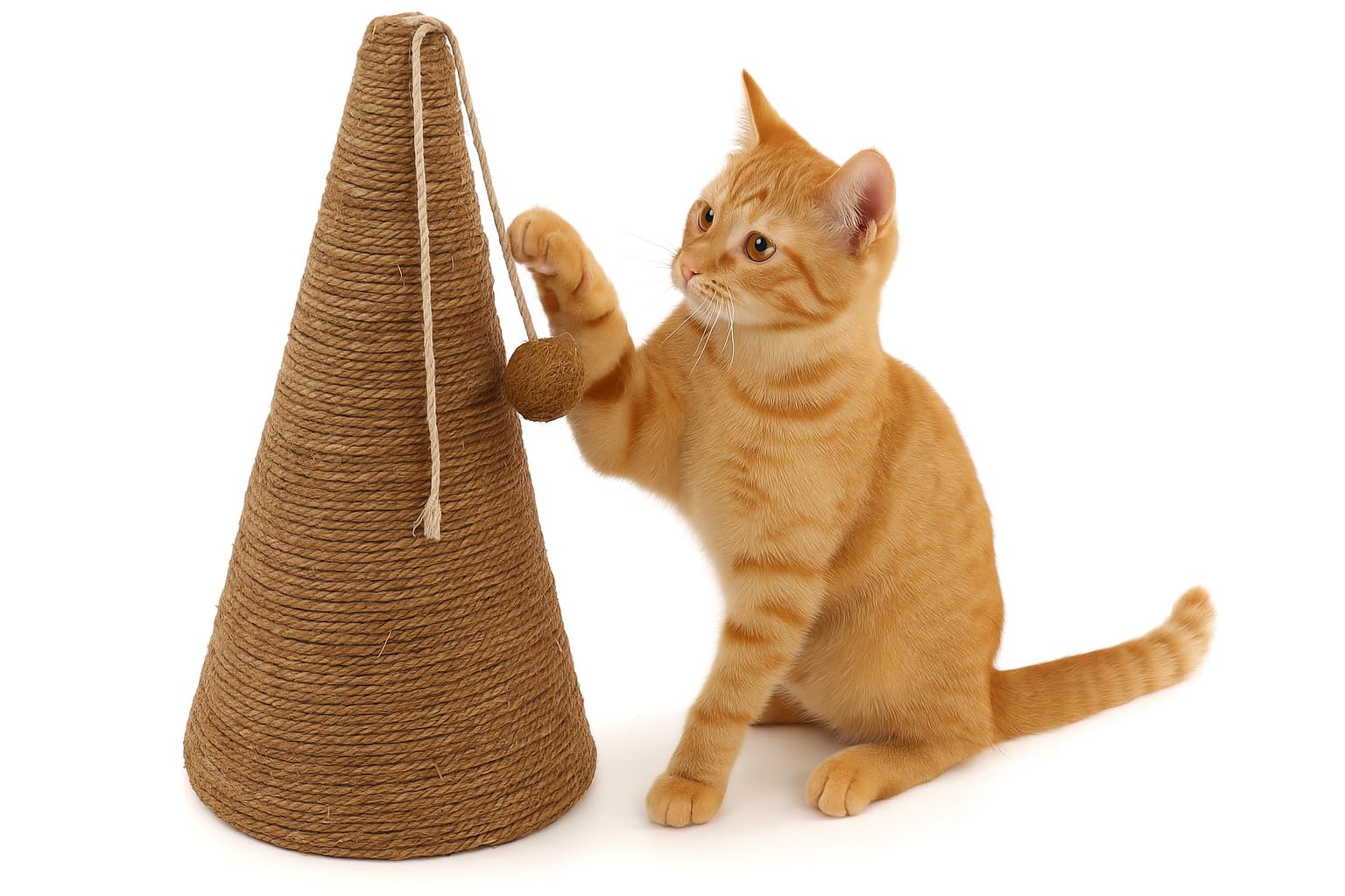 Flamingo Griffoir en Forme de Cône - Marron et Naturel - Griffoir Design et Durable pour Chats Actifs