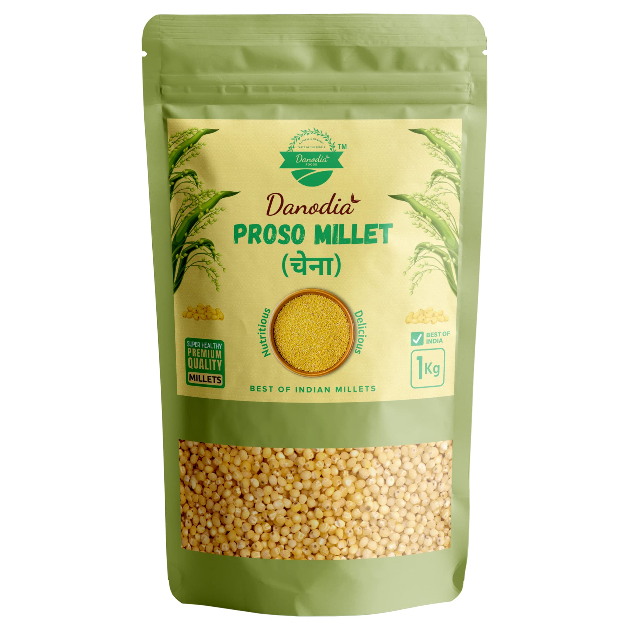 Danodia Foods Proso Millet, 2lb (950g) Gluten Free & Unpolished, Pack of 1, Rich in Minerals, Fiber, Polyphenols, Vitamins and Proteins, Best of Indian Millets