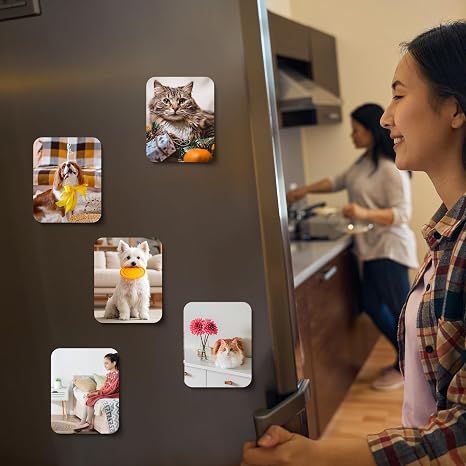 100 PCS Sublimation Magnet Blanks Bulk 5.5 x 7.5 CM, Personalized Sublimation Refrigerator Fridge Magnets for DIY Home Kitchen Microwave Oven Laptop Blackboard Decor, Blank Magnets for Sublimation