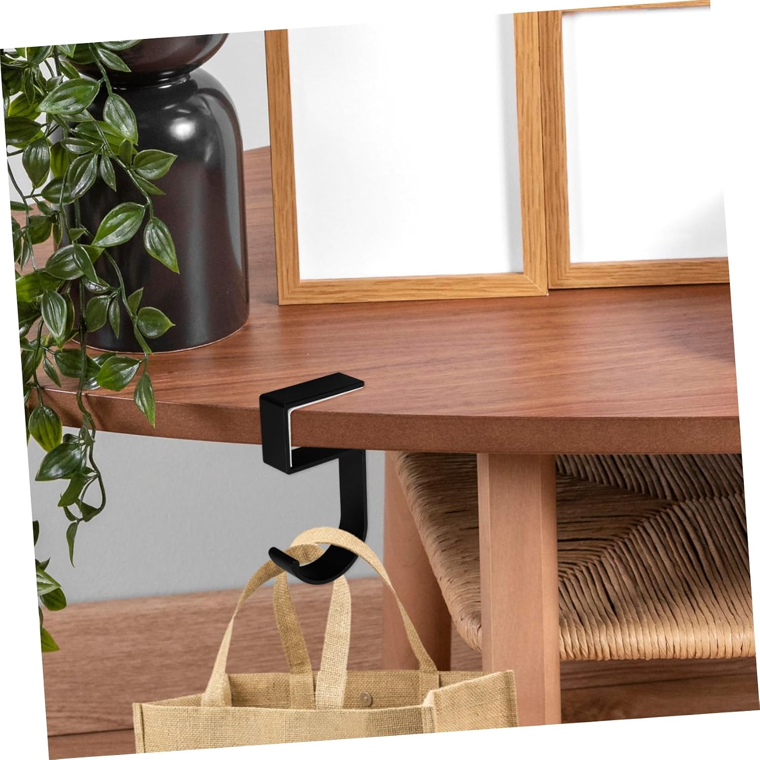 S Shape Purse Hook for Desk Heavy Duty Bag Hanger Multifunctional Table Side Hook for Backpacks Handbags and Umbrellas Easy Installation and Sleek Design
