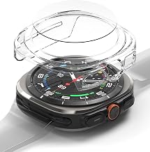 Ringke for Samsung Galaxy Watch Ultra Case & Screen Protector [Slim] | Clear Combo Pack, Anti-Yellowing Lightweight Case & 9H Hardness Tempered Glass, No Tools Needed