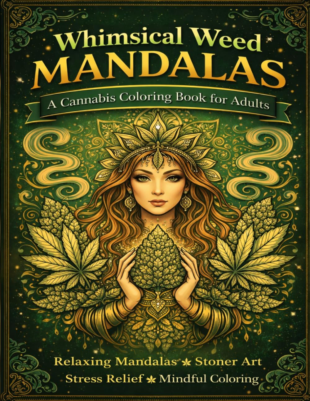Whimsical Weed Mandalas:: A Cannabis Coloring Book for Adults – Relaxing Mandalas, Stoner Art, Stress Relief, Mindful Coloring & Creative Calm