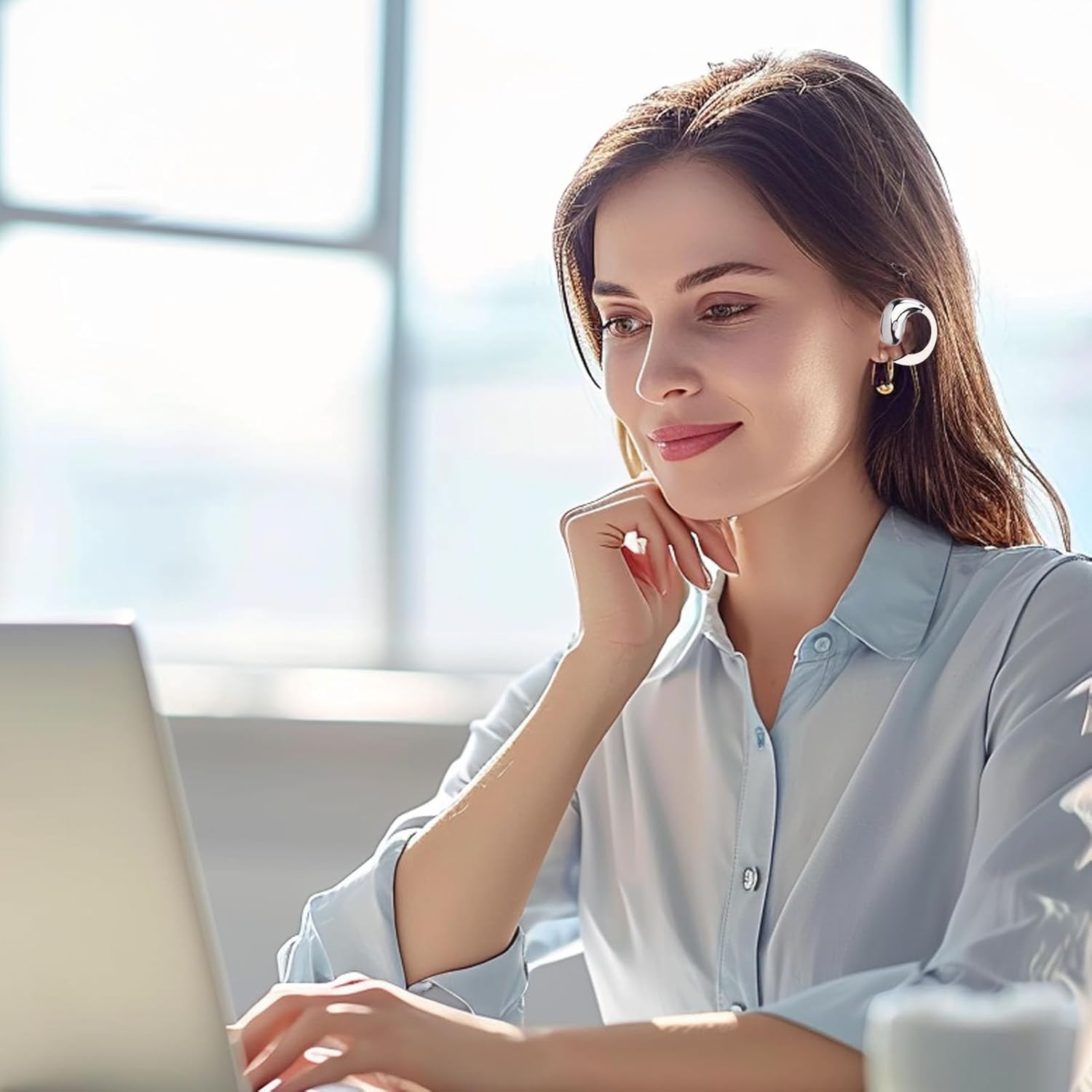 Language Translation Earbuds Bluetooth 5.4 Sound Performance Earphones for Business Travelers, PC, ABS Material 2 Earphones for Multifunctional Use