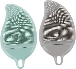 PLAFOPE 2-pack Silikon Ansiktsrengöringsborste För Barn Hårbotten Vatten Spa Massage Hårbotten Mjuka Borst Multifunktionell Ansiktsexfoliering Hårborste