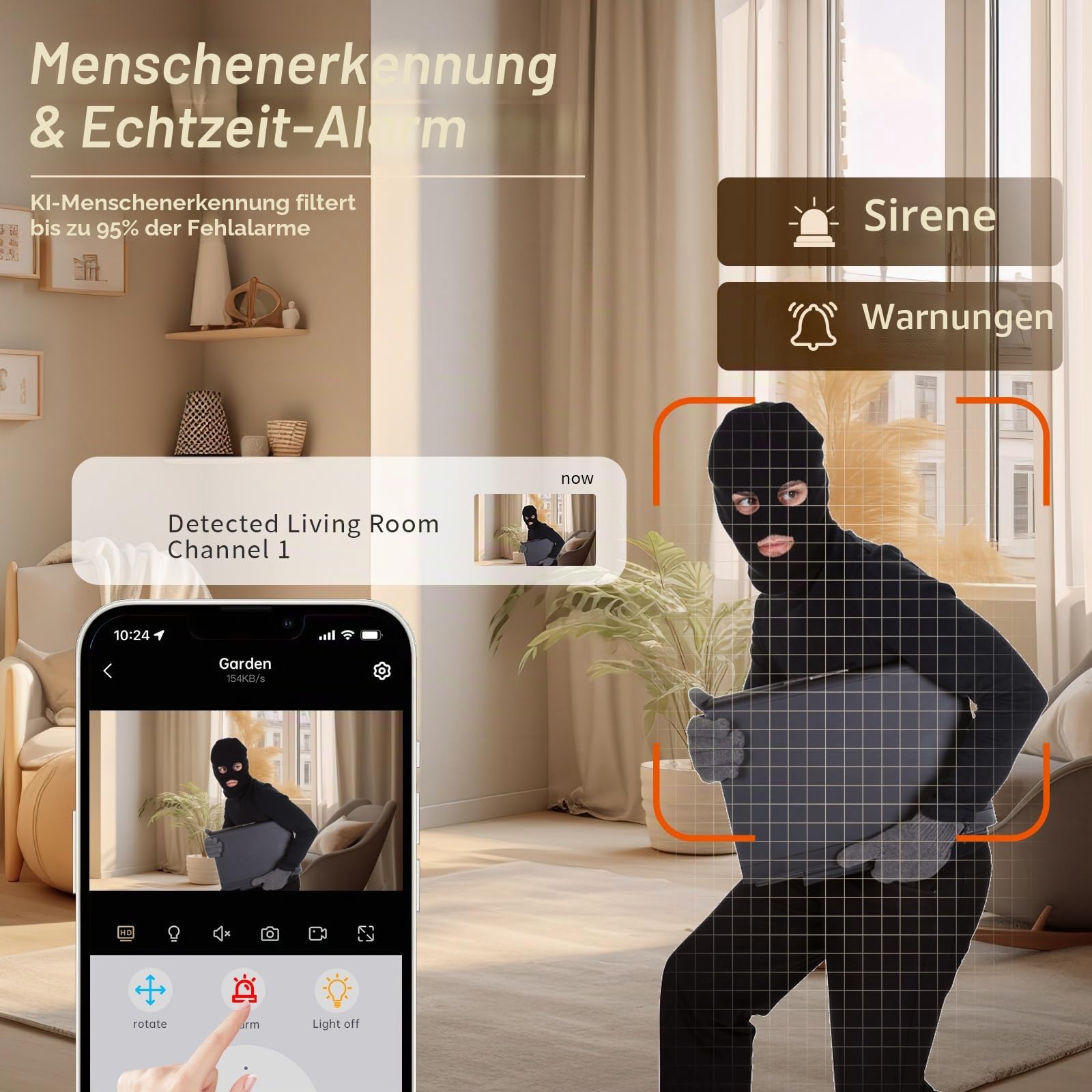 Überwachungskamera für den Innenbereich, 5G und 2,4 G WiFi-Überwachungskameras für Zuhause, 360°-Babymonitor/Haustierkamera mit App, Bewegungsmelder-Kamera, 2-Wege-Talk, Nachtsicht, TF